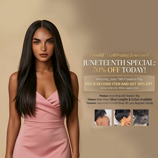 Ends Today: 70% OFF! Tiworld® 13x6 Silky Straight 360 HD Lace Wig - Snug Fit, Pre-Cut Lace & Bleached Knots Glueless Human Hair
