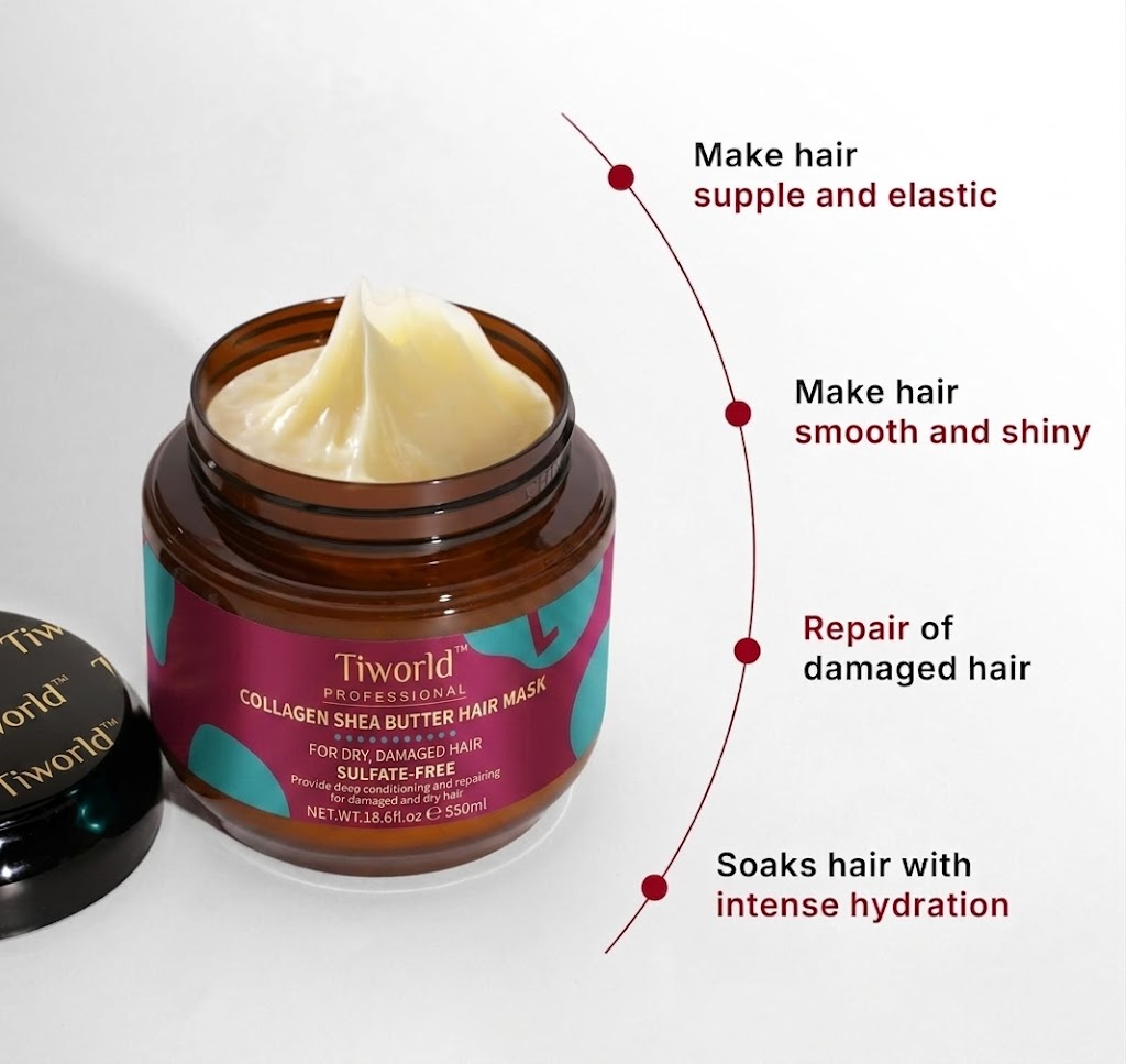 Tiworld™ Deep Repair Hair Mask: Collagen & Shea Butter Treatment for Damaged Hair
