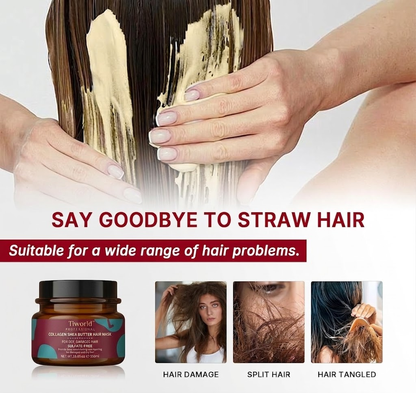 Tiworld™ Deep Repair Hair Mask: Collagen & Shea Butter Treatment for Damaged Hair