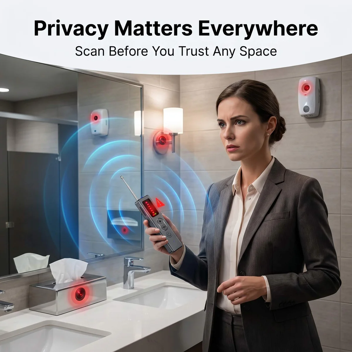 Tiworld™ Pro Military-Grade RF Signal Detector & Anti-Spy Camera Scanner — Professional GPS Tracker & Wireless Audio Bug Finder