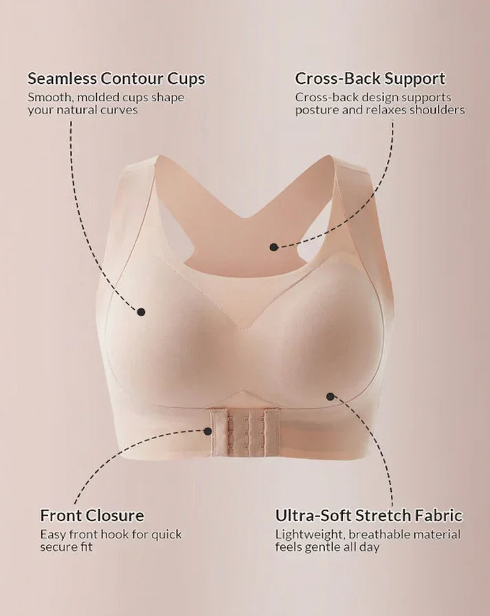 Last Day: Up to 50% Off Tiworld™ Front Closure Cross-Back Wireless Bra for Comfort & Support