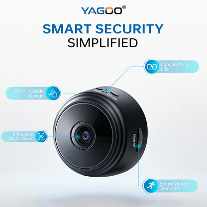 YAGOO™ Mini Wireless Home Cam: HD Night Vision & Alerts!