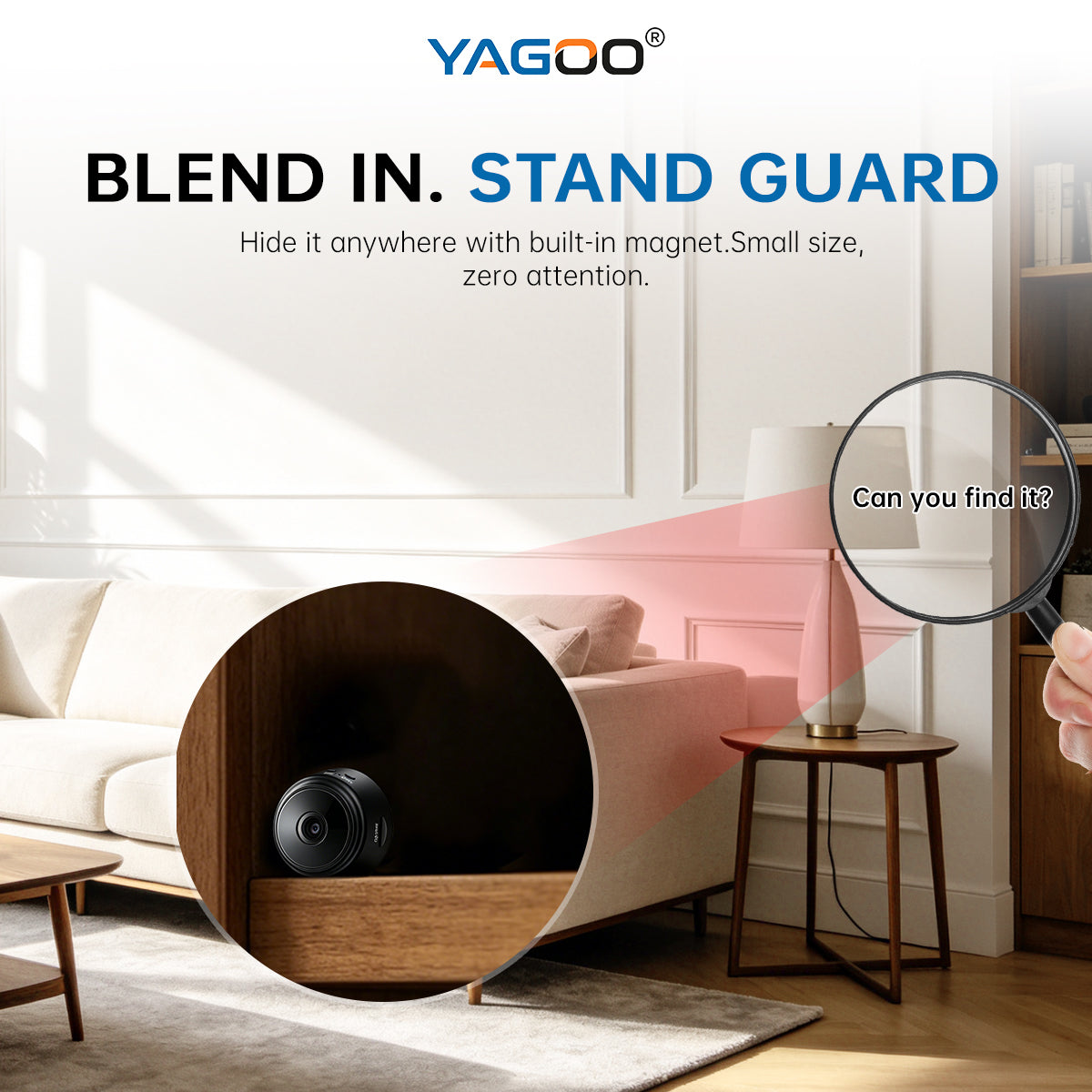 YAGOO™ Mini Wireless Home Cam: HD Night Vision & Alerts!