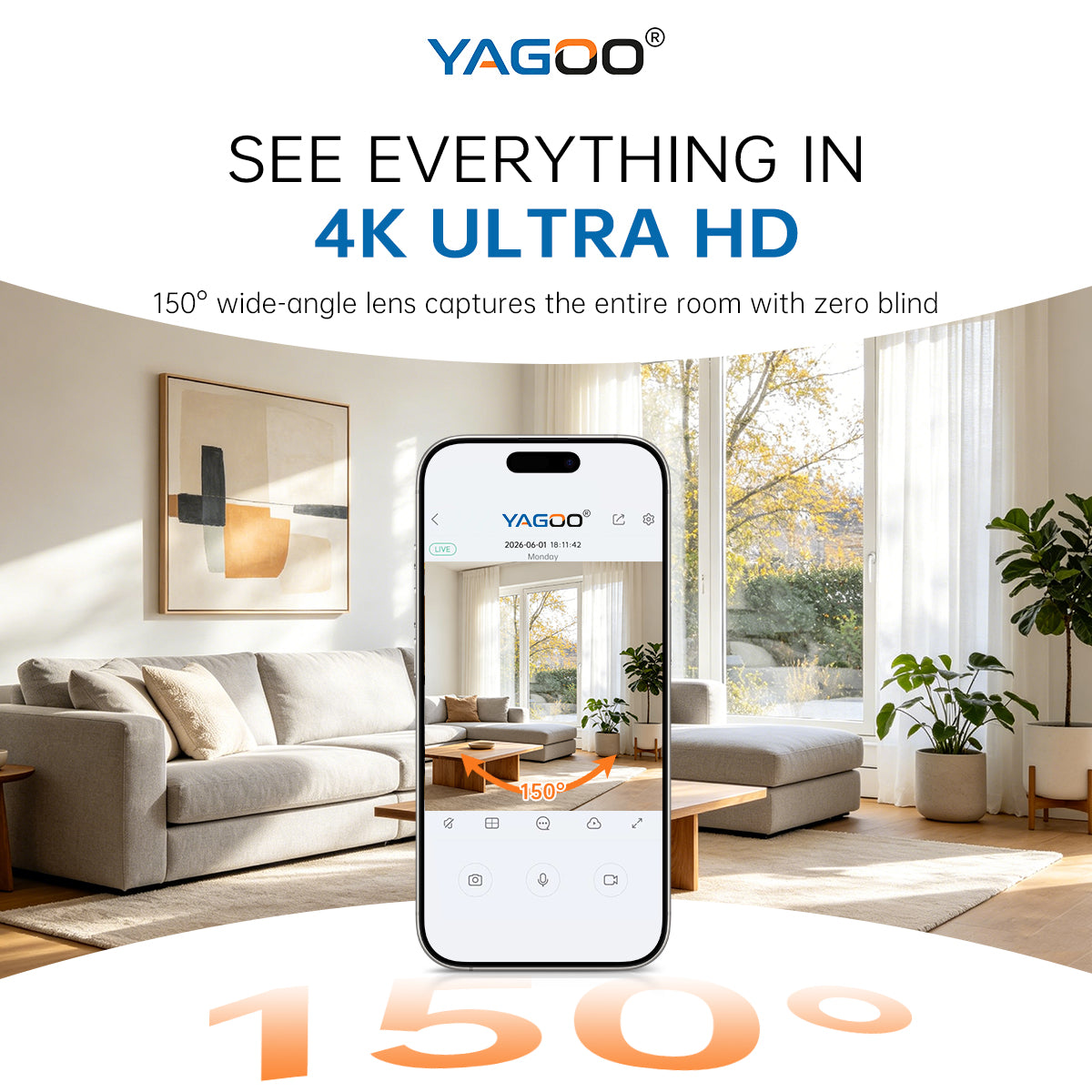 YAGOO™ Mini Wireless Home Cam: HD Night Vision & Alerts!