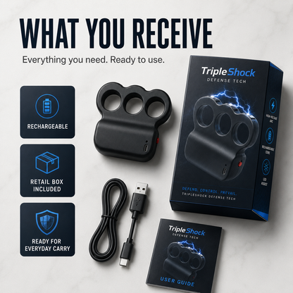 2026 TripleShock Stun Device – Powerful Personal Defense & Deterrent Protection