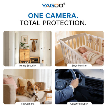 YAGOO™ Mini Wireless Home Cam: HD Night Vision & Alerts!