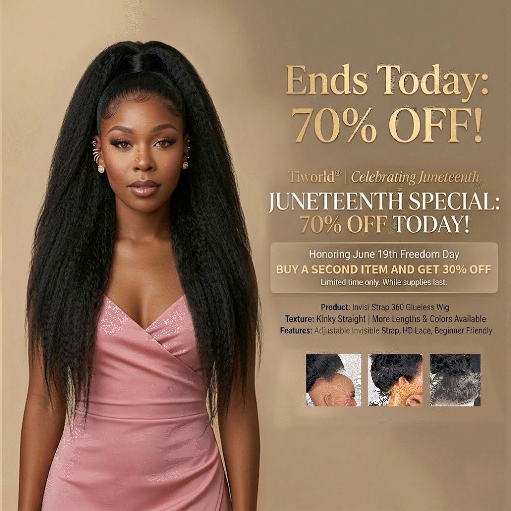 Ends Today: 70% OFF! Tiworld® 13x6 360 HD Lace Wig - Snug Fit, Pre-Cut Lace & Bleached Knots Glueless Human Hair
