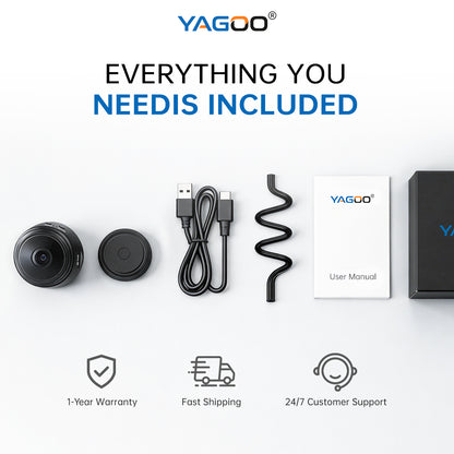 YAGOO™ Mini Wireless Home Cam: HD Night Vision & Alerts!